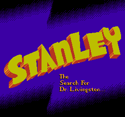 Stanley The Search for Dr Livingston title screen for NES